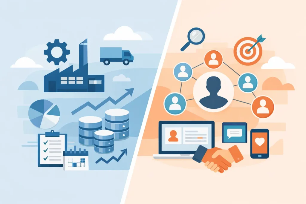 Diferencia entre ERP y CRM: qué cambia
