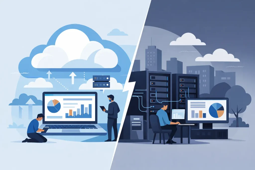 ERP en nube vs local: qué conviene más